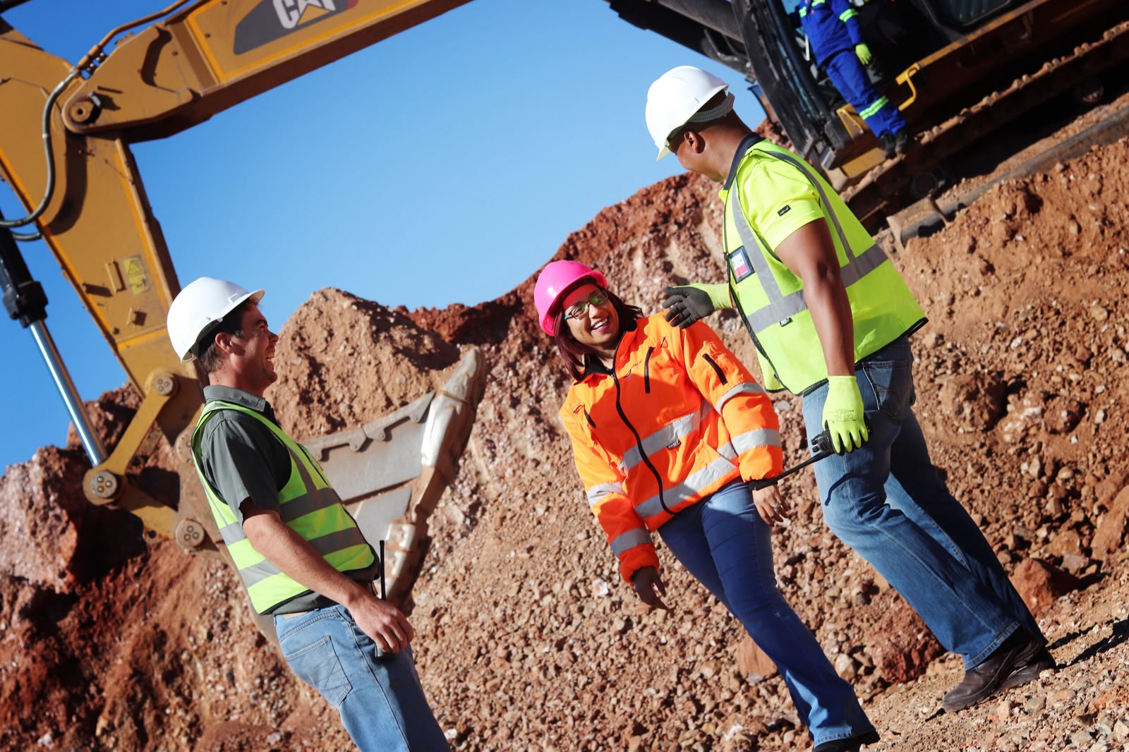 Site Inspection with CAT Excavator - Female Supervisor Leading - ABPY Group Pty Ltd